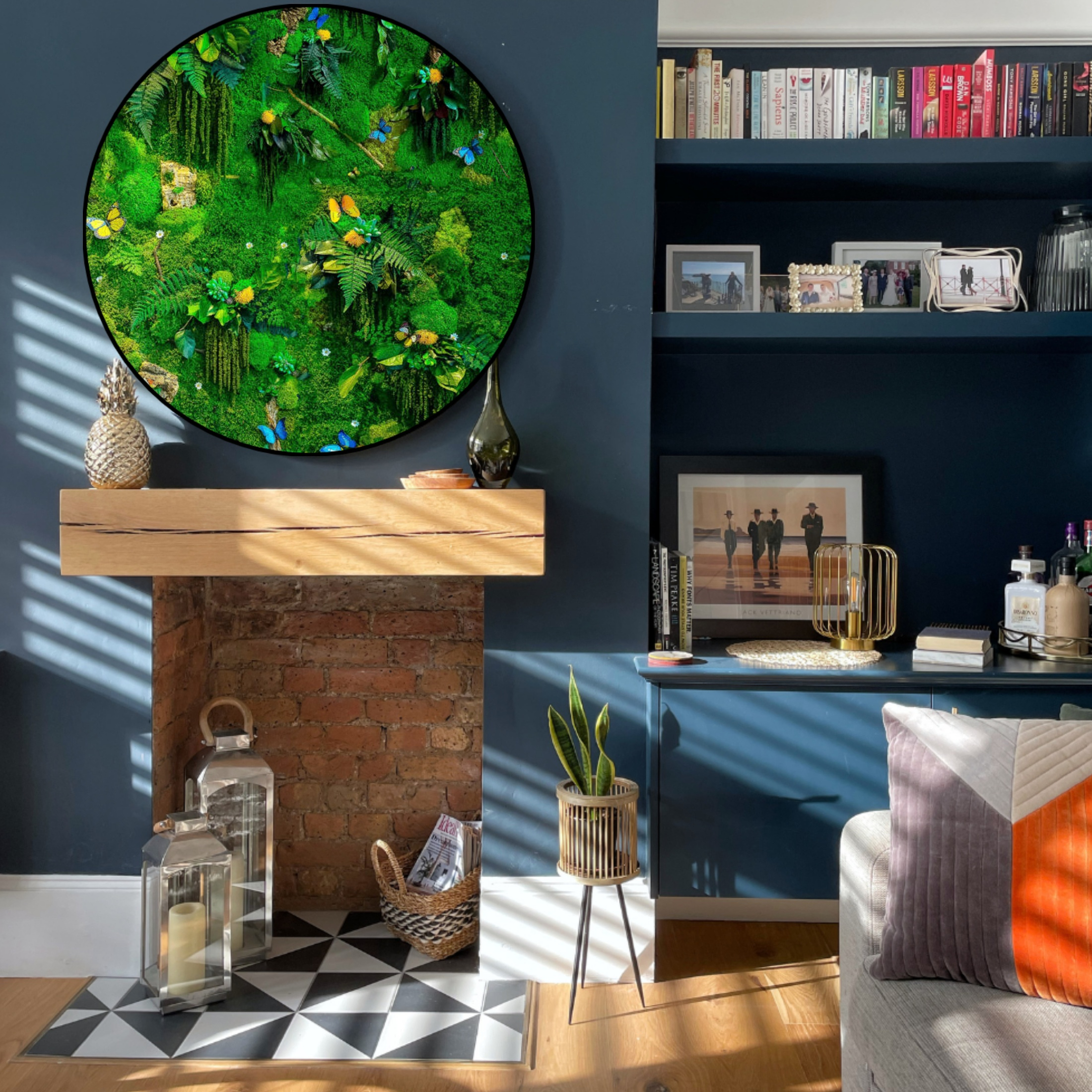 Jungle schilderij ø100cm – Rond – Delicate Balance (1) Jungle schilderij o100cm – Rond – Delicate Balance 1