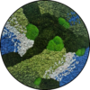 Mos Cirkel Shades of Blue Rond