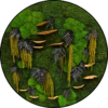 Mos Cirkel Mushroom Forest