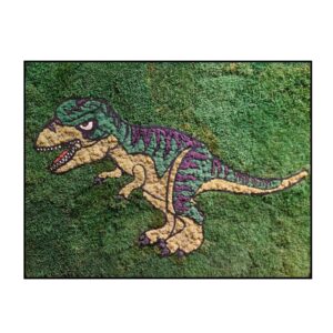 Mos Schilderij T Rex Dinosaur Rechthoek 2