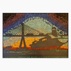 Rendiermos Schilderij Erasmusbrug Rechthoek 2