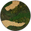 Rond Mos schilderij Waves of Green 1