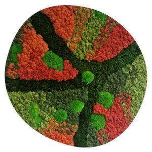 Mosschilderij Organisch - Shades of Red