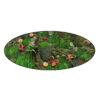 Ovaal jungleschilderij Butterfly Garden 1