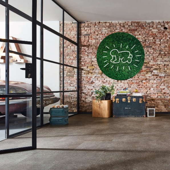 Mosschilderij Neon 23 Mos Cirkel Neon Keith Haring Baby 3 1 1