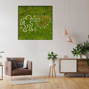 Mos schilderij Keith Haring Neon Send Love 2 1