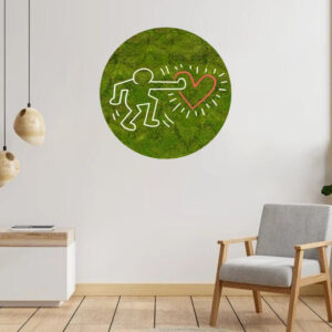 Mos schilderij Keith Haring Neon Send Love 5