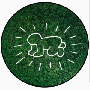 Mosschilderij Keith Haring Neon Baby 2