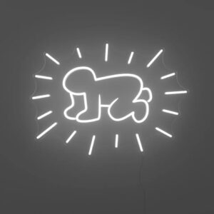 Mosschilderij Keith Haring Neon Baby 3
