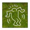 Mosschilderij Keith Haring Neon Dancing Man 3