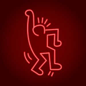 Mosschilderij Keith Haring Neon Dream 2