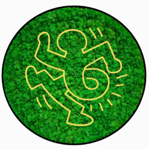 Mosschilderij Keith Haring Neon Twist 2