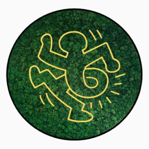 Mosschilderij Keith Haring Neon Twist
