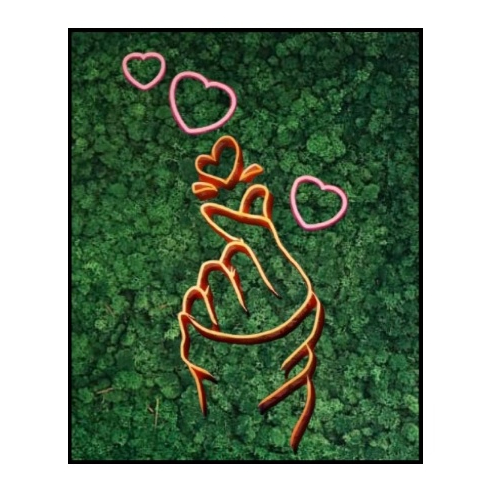 Mosschilderij Neon - Love Art 2 Mosschilderij Neon Love Art 1 1