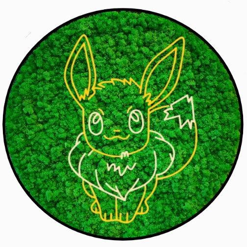 Mosschilderij Neon - Pokemon (3) Mosschilderij Neon Pokemon 3