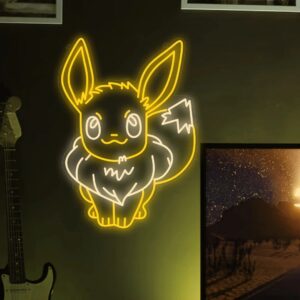 Mosschilderij Neon - Pokemon 4 Mosschilderij Neon Pokemon Eevee