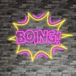 Mosschilderij Neon Popart Boing 5