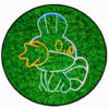 Neon Mosschilderij Pokemon