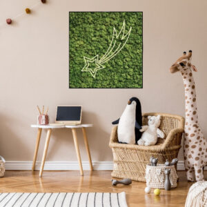Rendiermos schilderij Neon Falling Star 8