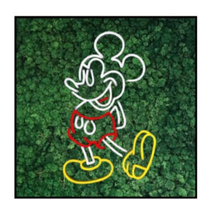 Rendiermosschilderij Neon Disney Mickey 3 1