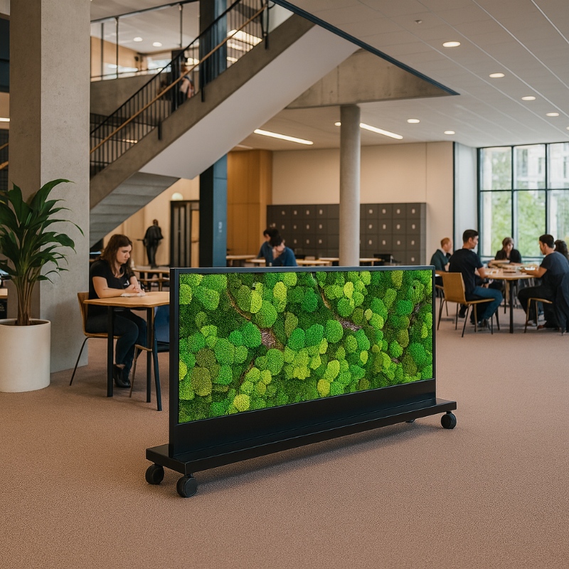 Groene Roomdividers 34 Mobiele Moswand Robuust Design Wide 1