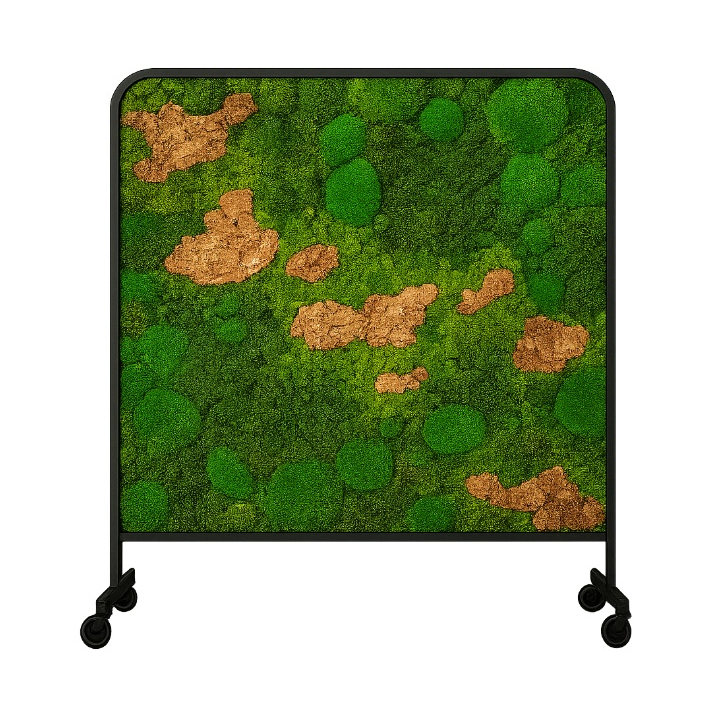 Groene Roomdividers 24 Room Divider Mos Rounded Design Square 1