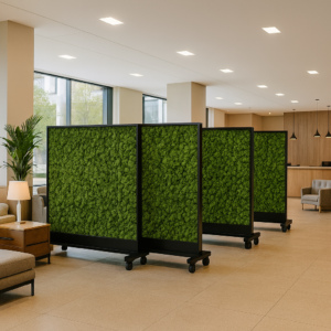 Roomdivider Mos - Robuust Design Square - dubbelzijdig 4 Roomdivider Mos Robuust Design Square